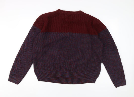 Tokyo Laundry Men's Multicoloured Knit Pullover Jumper L