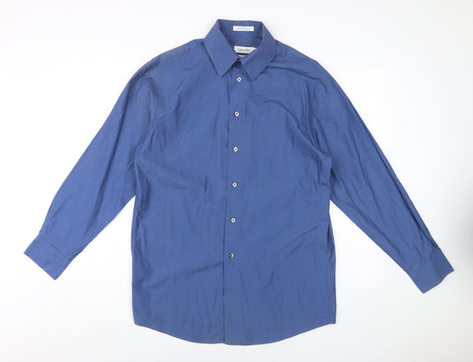 Calvin Klein Men's Blue Slim Fit Dress Shirt, Size 15.5