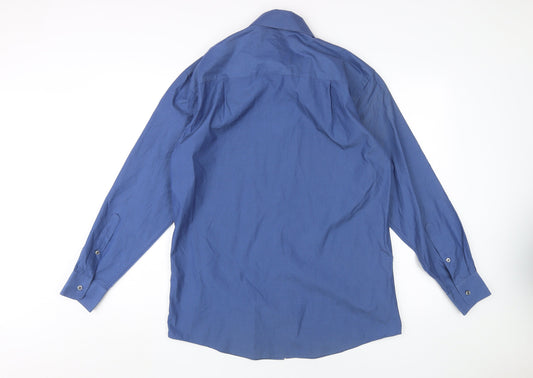 Calvin Klein Men's Blue Slim Fit Dress Shirt, Size 15.5