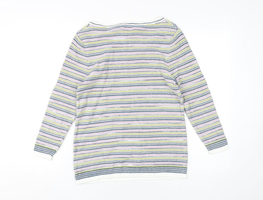White Stuff Women's Multicoloured Striped Pullover Size 10