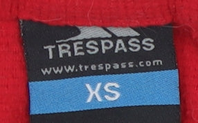 Trespass Red XS Unisex Fleece 1/4 Zip Sweatshirt