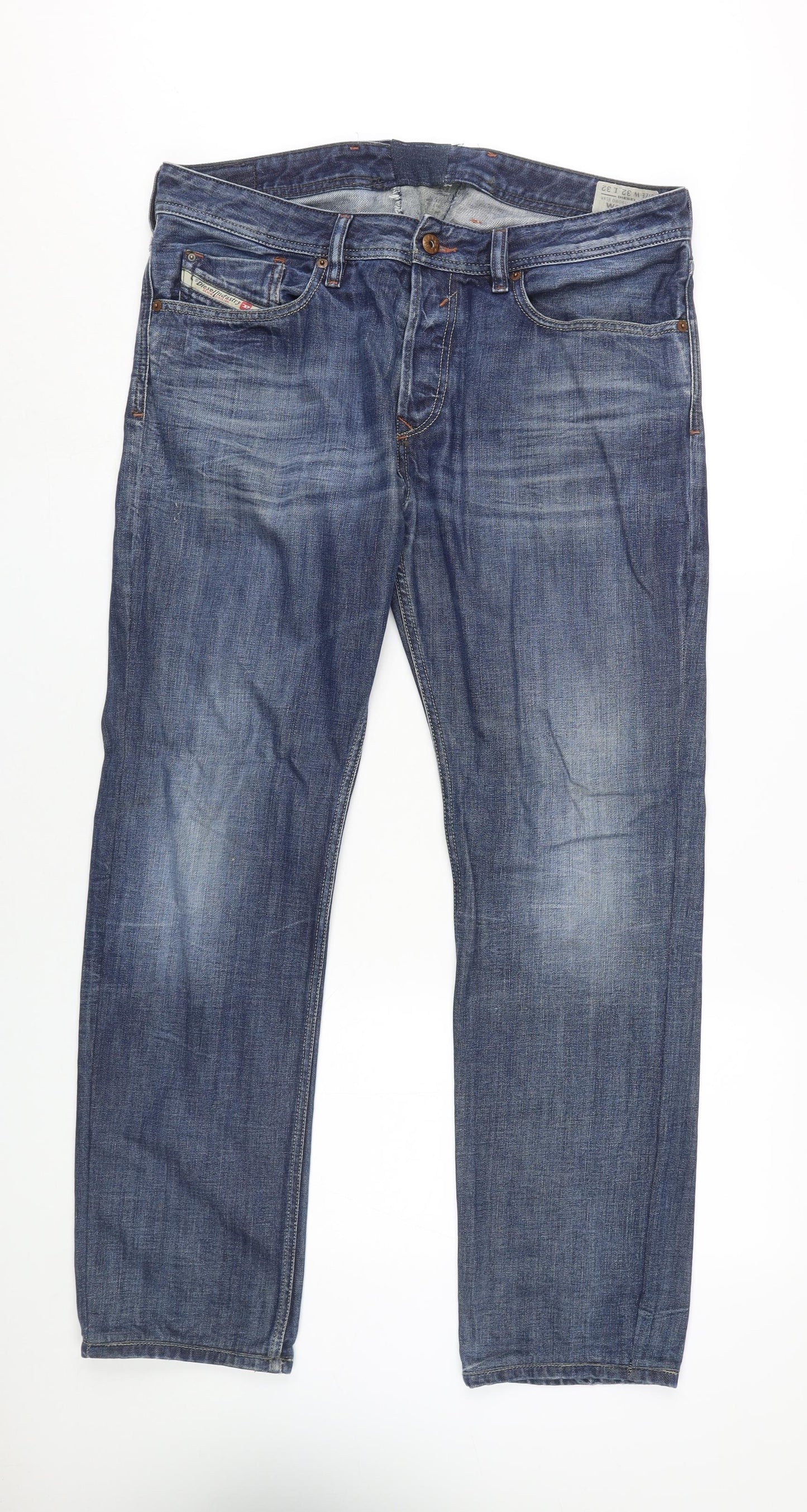Diesel Men's Blue Straight Jeans Size 32