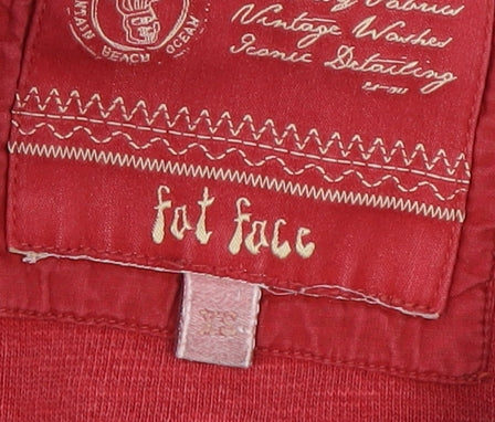 Fat Face Men's Red Henley Sweatshirt Size XS