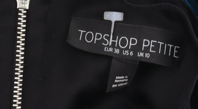 Topshop Women’s Blue Bodycon Dress Size 10
