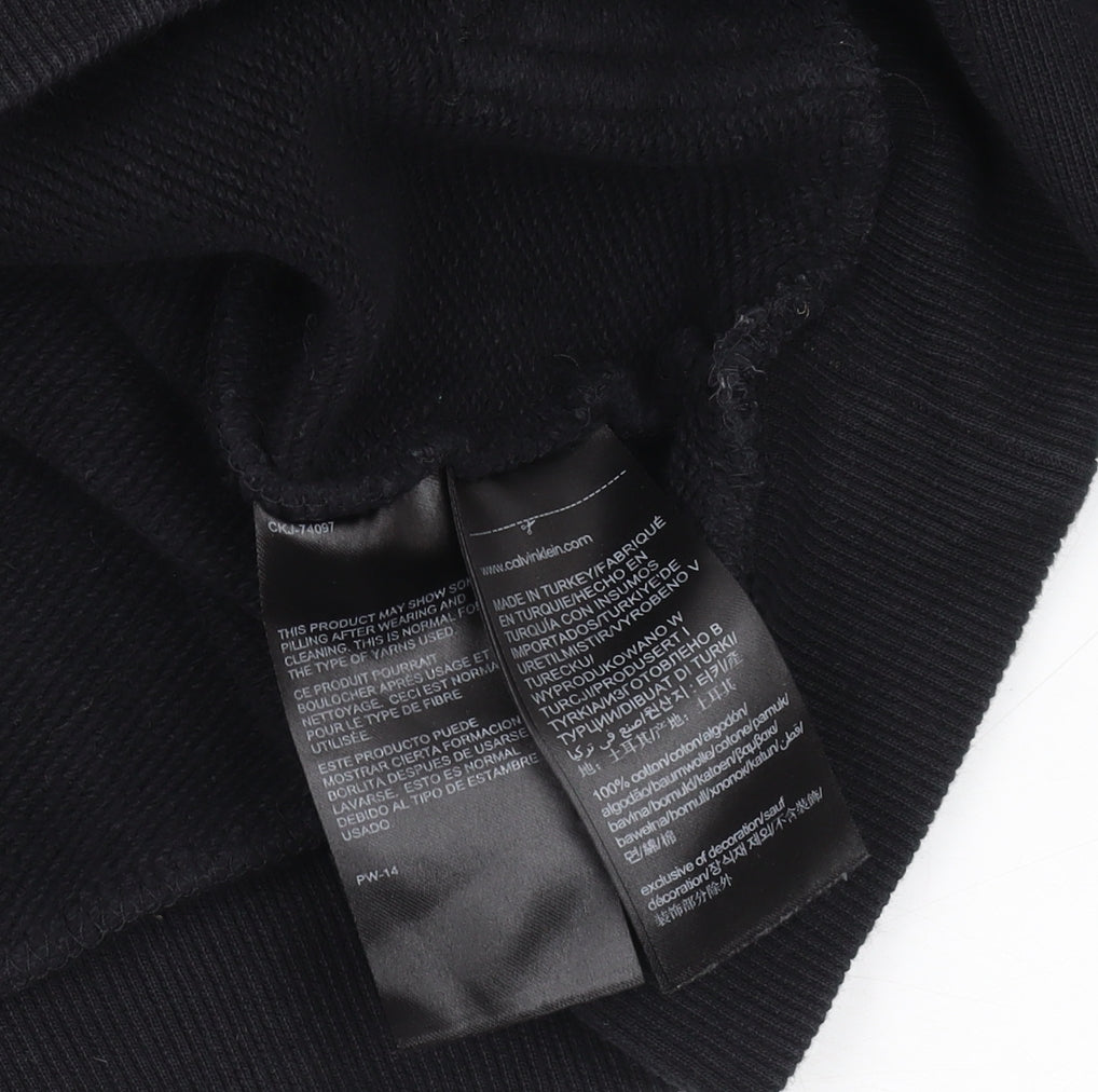 Calvin Klein Black Pullover Hoodie Unisex S