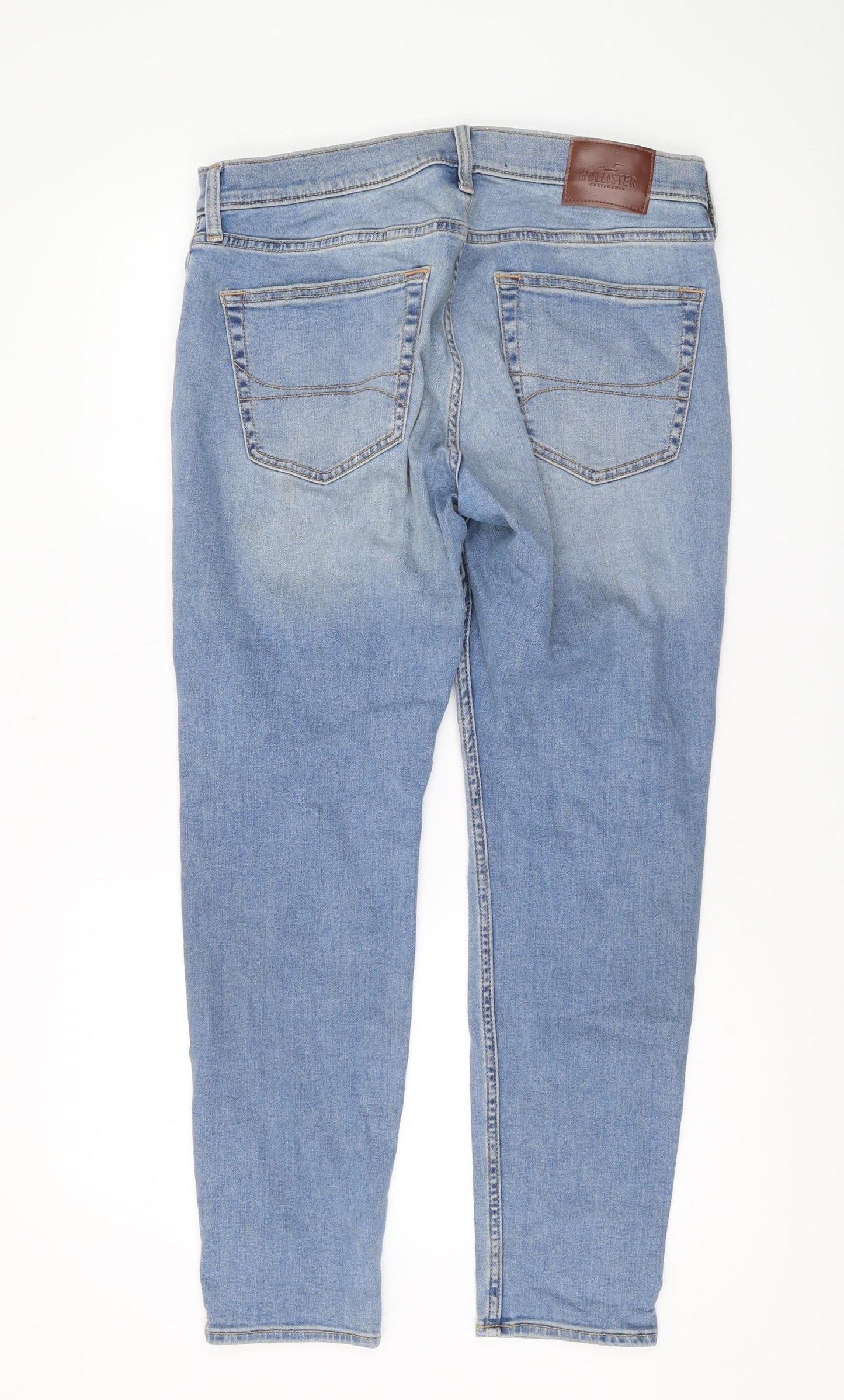 Hollister Men's Slim Fit Distressed Blue Jeans, Size 34