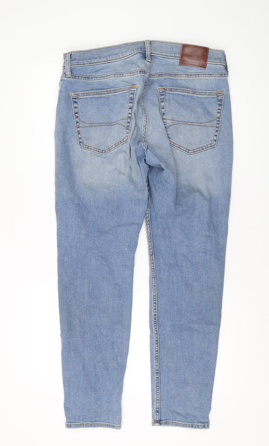 Hollister Men's Slim Fit Distressed Blue Jeans, Size 34