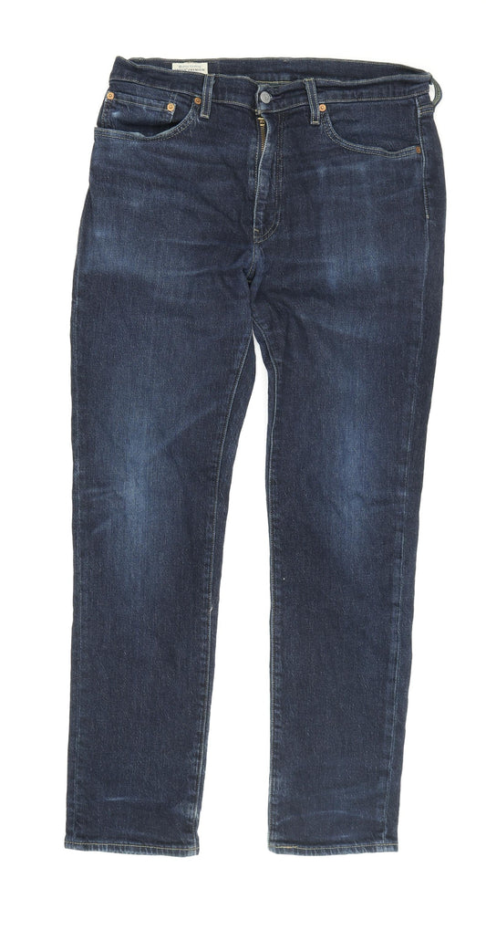 LEVI'S Men's Blue Straight Jeans W36-L32 Regular Fit