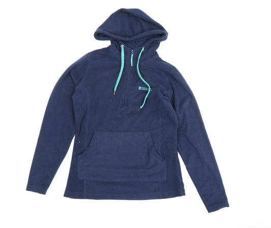 Mountain Warehouse Women's Blue Fleece Pullover Hoodie M