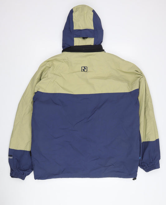 Ride Snowboards Men's Green Blue Hooded Puffer Jacket S