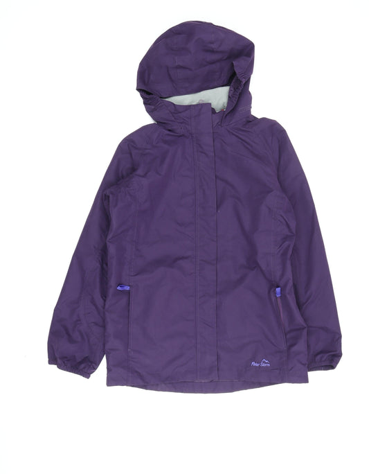 Peter Storm Women’s Purple S Hooded Rain Jacket, Waterproof