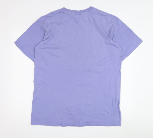 Disney Women's Purple T-Shirt L - Casual Cartoon Top