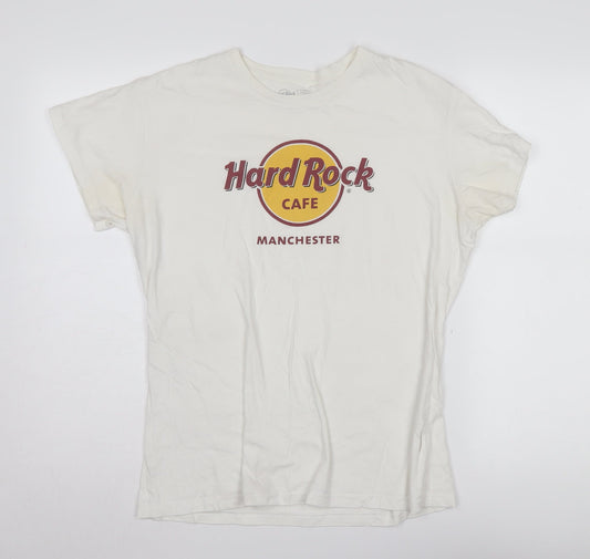 Hard Rock Cafe White Unisex XL Cotton T-Shirt Music