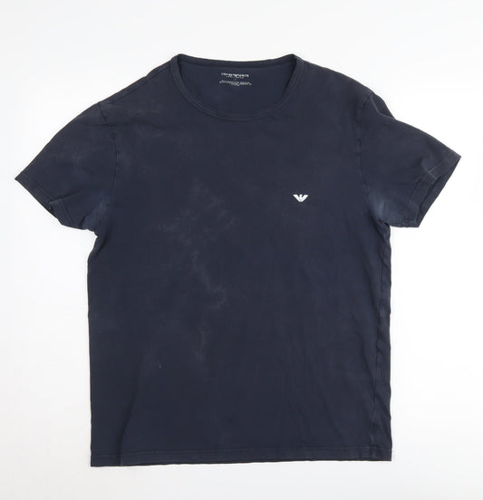 Emporio Armani Men's Black Crew Neck T-Shirt L