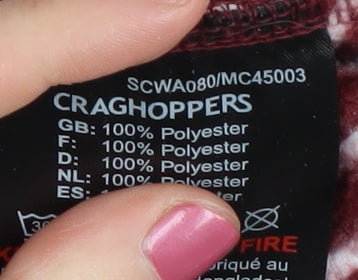 Craghoppers Women's Red Striped Sweatshirt Size 16