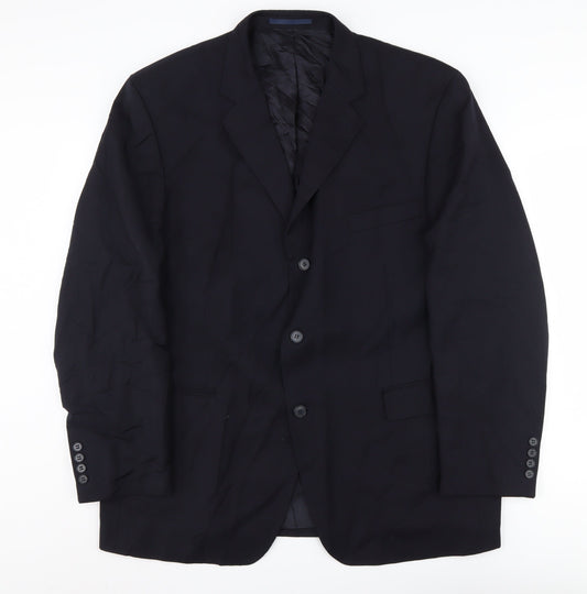 Pierre Cardin Men's Black Blazer, Size 46, Regular Fit