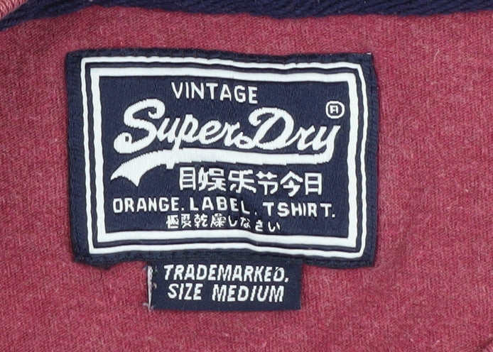 SuperDry Men's Red Medium Crew Neck T-Shirt