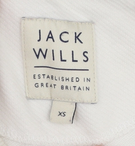 Jack Wills Men's White XS Pullover Sweatshirt, Logo Accent