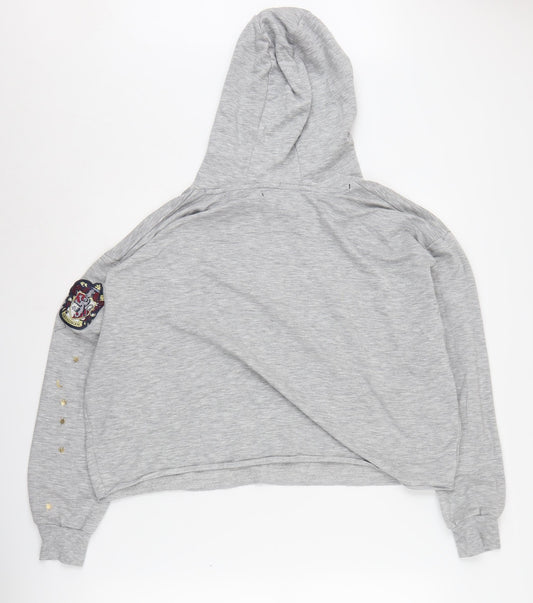 Harry Potter Women's Grey Hoodie, Large, Gryffindor Themed 14-16