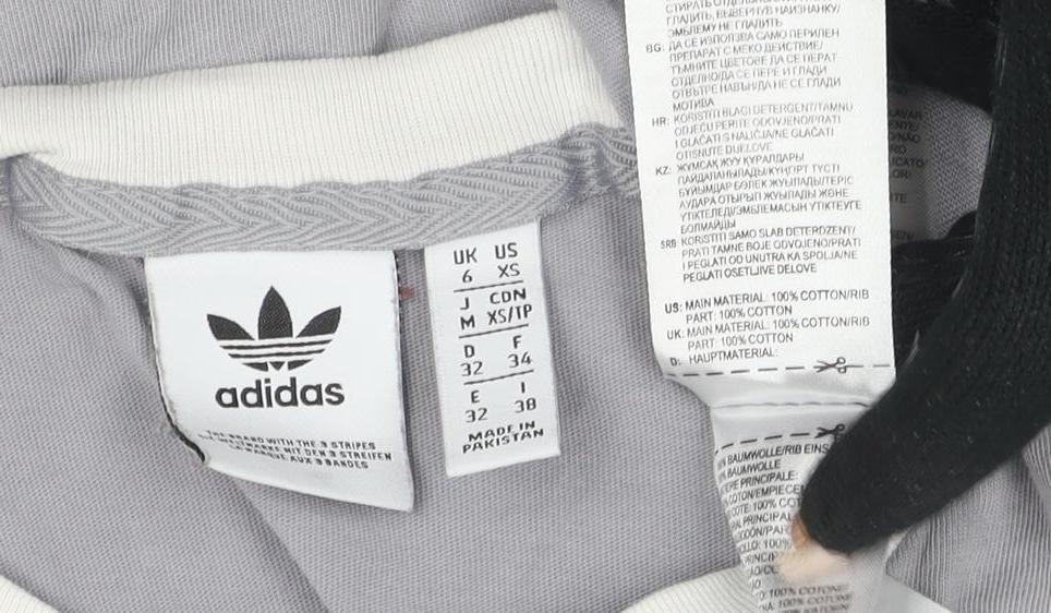 Adidas Women's Grey T-Shirt Size 8 Regular Fit