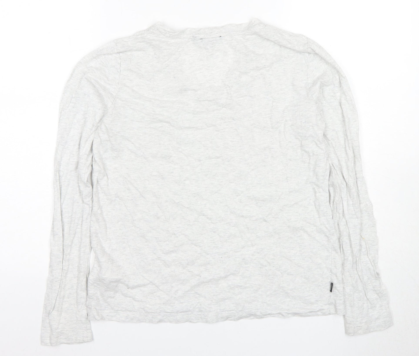 Superdry Unisex White Medium V-Neck Long Sleeve T-Shirt