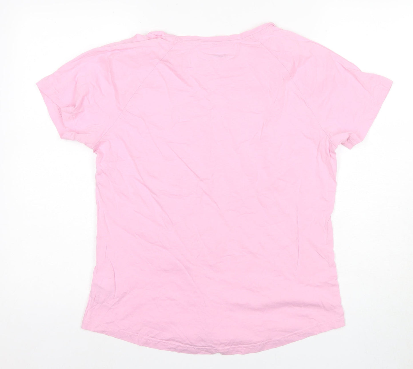 Puma Women's Pink T-Shirt, Size 14, Casual Short Sleeve