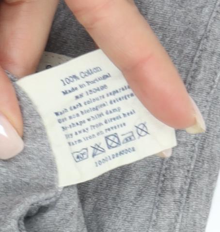 Jack Wills Grey Women's T-Shirt Size 2 Regular Fit