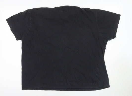 Armani Jeans Men's Black Medium Cotton Crew Neck T-Shirt
