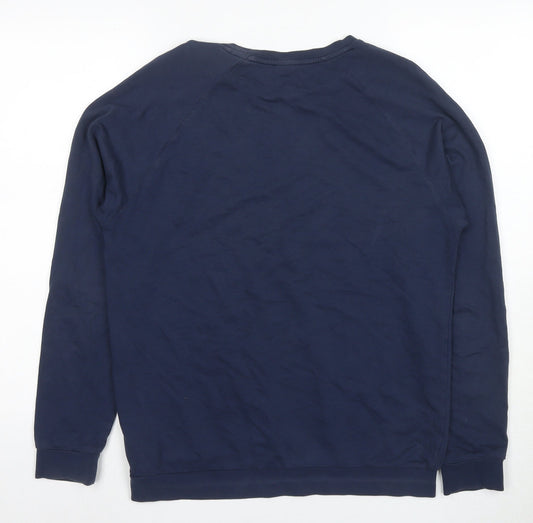 Hugo Boss Men's Blue Graphic Print Long Sleeve T-Shirt L