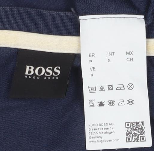 Hugo Boss Men's Blue Graphic Print Long Sleeve T-Shirt L