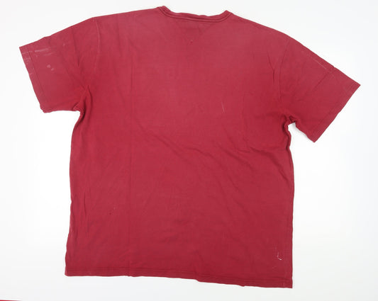 Tommy Hilfiger Men's Red 2XL University T-Shirt