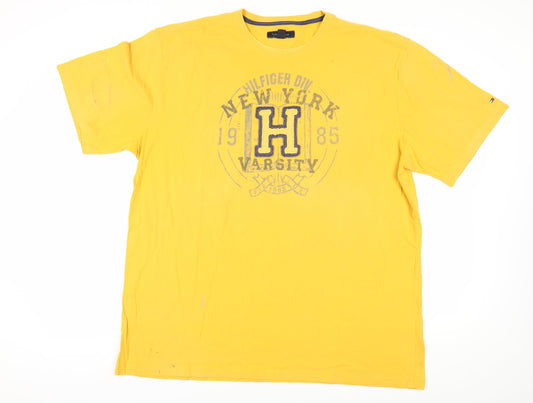 Tommy Hilfiger Men's Yellow 2XL Varsity T-Shirt