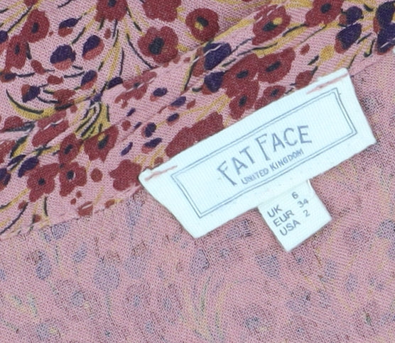 Fat Face Women's Multicoloured Floral Tunic Blouse Size 6
