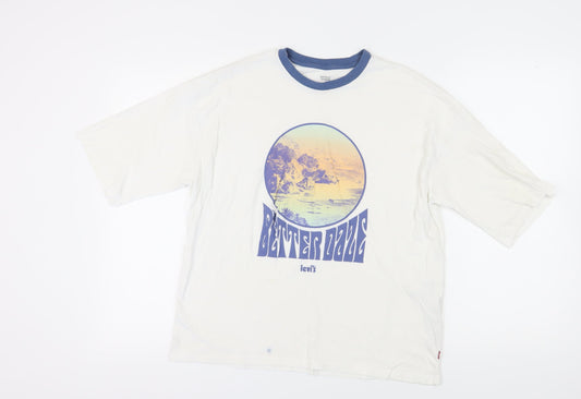 Levi's Ringer T-Shirt White XS Unisex Retro Style