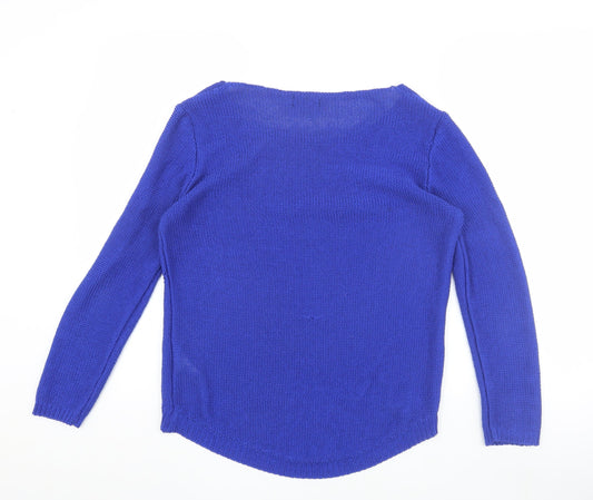 Guess Women's Blue XS Pullover Acrylic Jumper