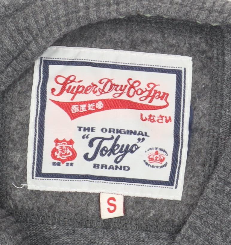 Superdry Men's Grey V-Neck Pullover Jumper, Size S