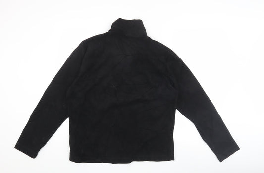 Campri Men's Black Fleece Pullover Sweatshirt - S