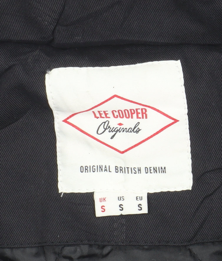 Lee Cooper Men's Black Hooded Parka Jacket Size S