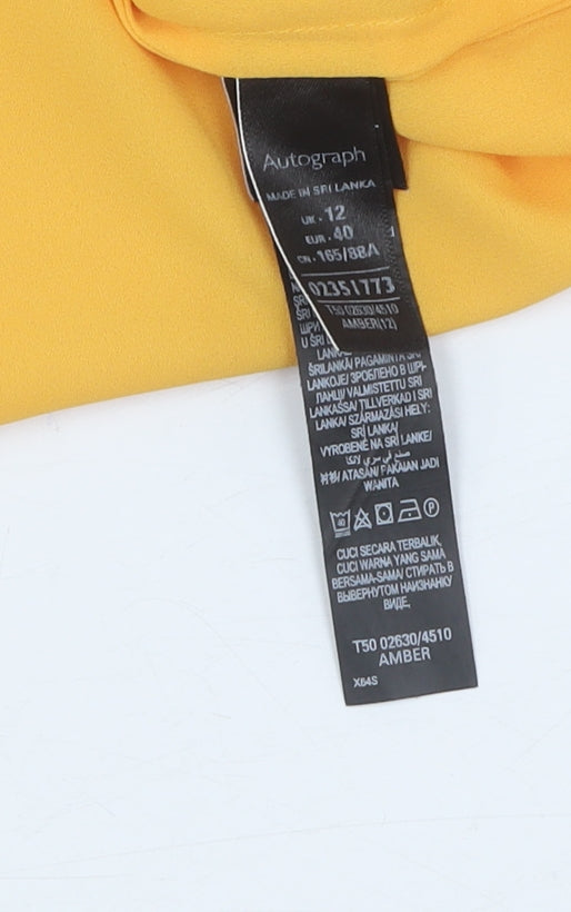 Marks and Spencer Women's Yellow Blouse Size 12