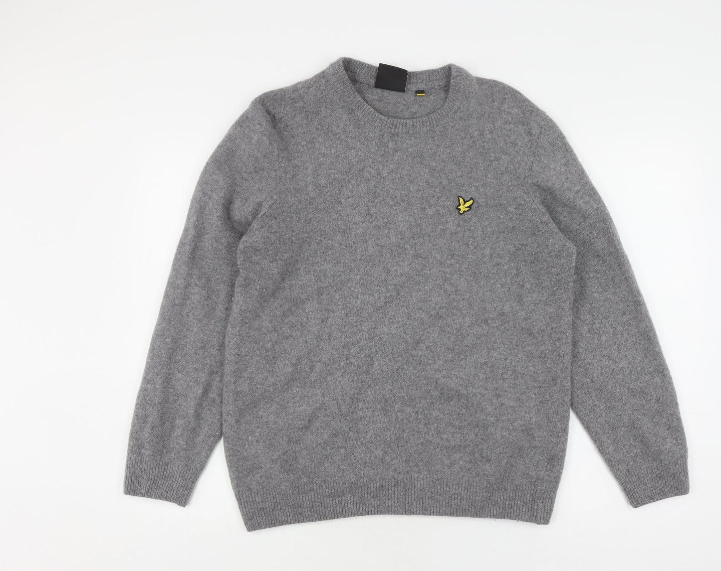 Lyle & Scott Men's Grey Wool Pullover Jumper, S
