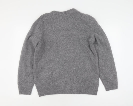 Lyle & Scott Men's Grey Wool Pullover Jumper, S