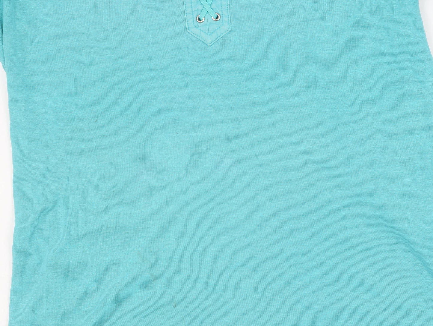 Karen Scott Women's Blue Polo Short Sleeve Top M