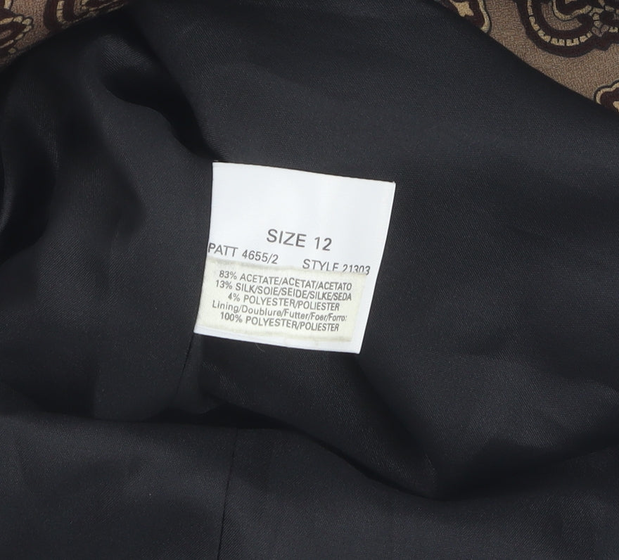 Windsmoor Women's Brown Paisley Button-Up Shirt