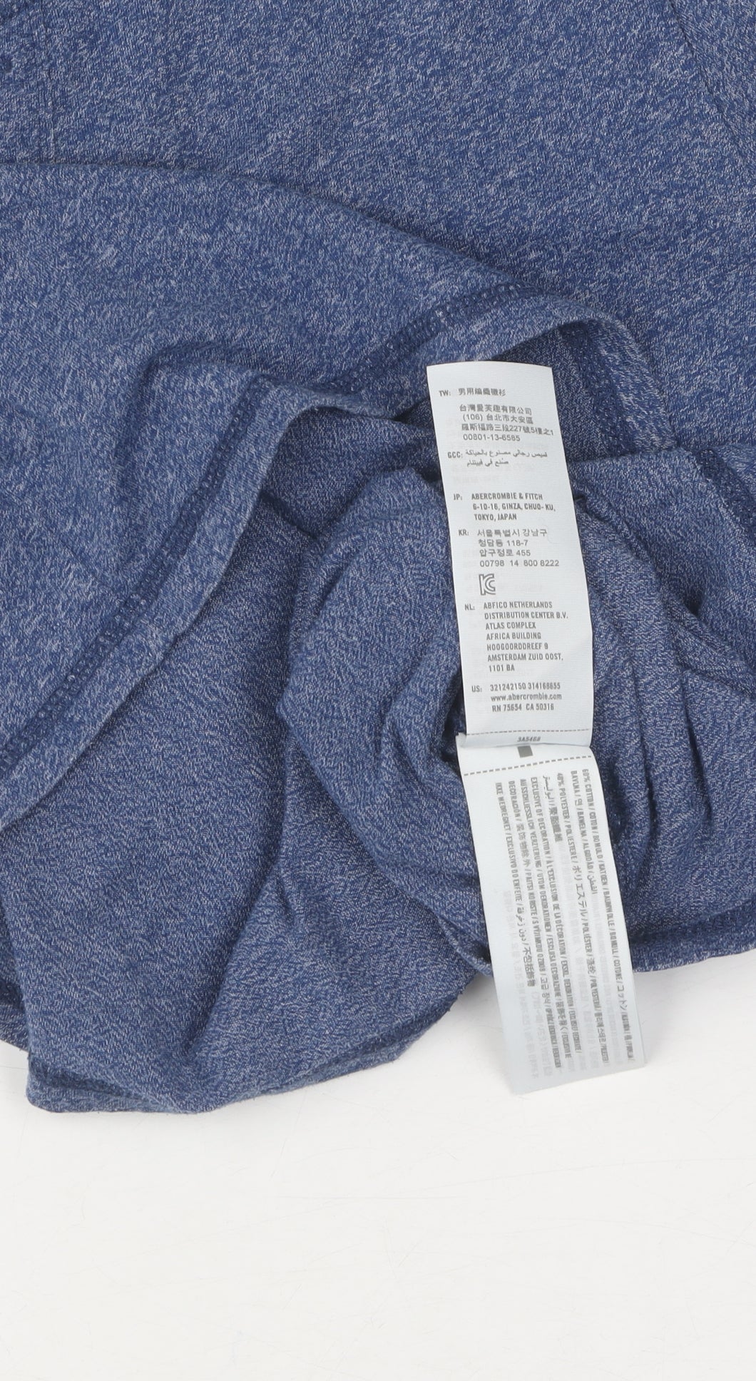 Hollister Men's Blue Henley T-Shirt - Regular Fit M