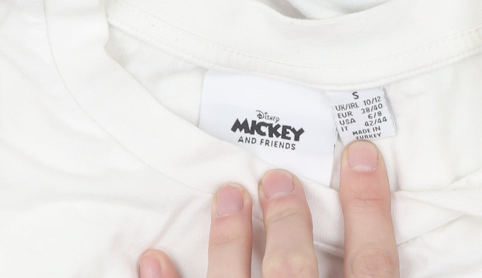 Disney White Donald Duck Unisex Graphic T-Shirt S 10/12