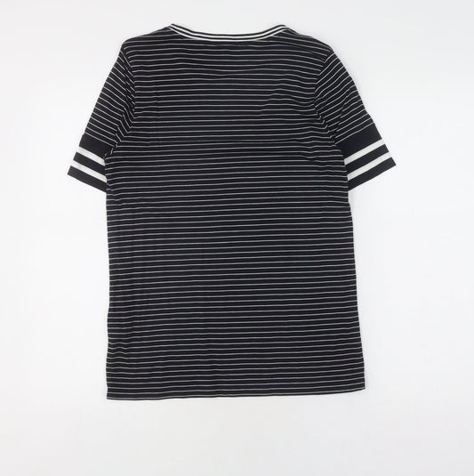 Tommy Hilfiger Women's Black Striped Jersey T-Shirt