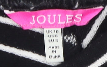 Joules Women's Black Striped Sheath Dress Size 10