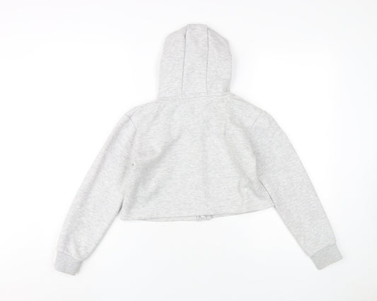 Sonneti Girls Grey Full Zip Hoodie 12-13 Years Cotton Blend