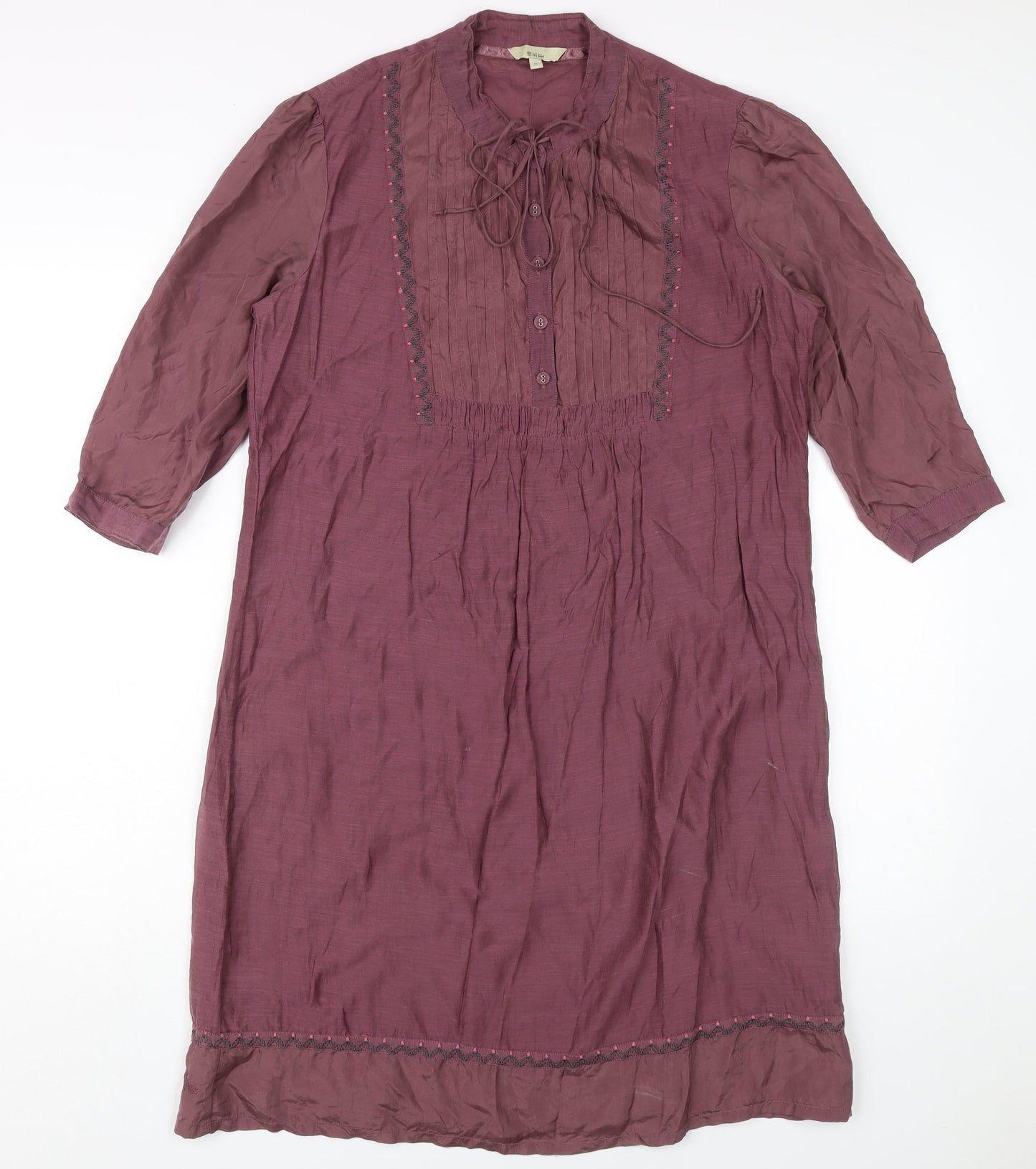 Fat Face Women's Purple Midi Shift Dress Size 8