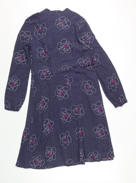 White Stuff Women Floral Long Sleeve Dress Size 10